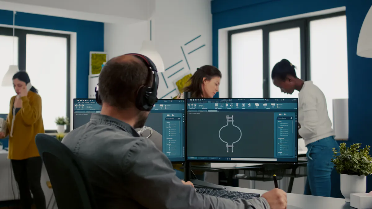 Technology specialists designing and validating a solution