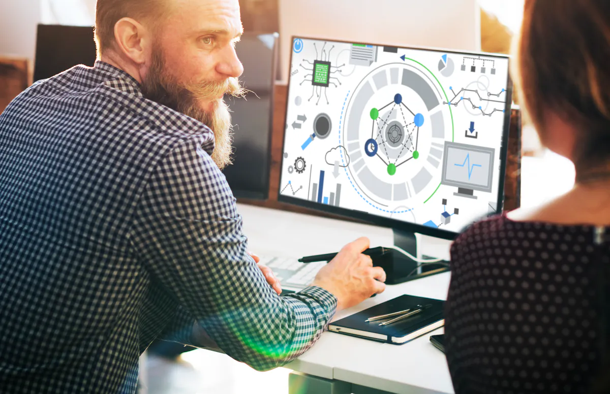 Professionals implementing and integrating enterprise technology